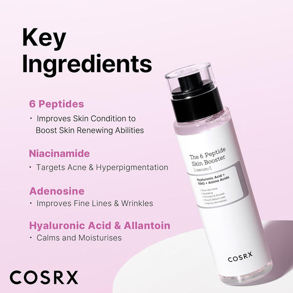 سرم تقویت کننده، مغذی، آبرسان و لیفتینگ کوزارکس مدل The 6 Peptide skin booster hyaluronic acid + NAG + Amino acids