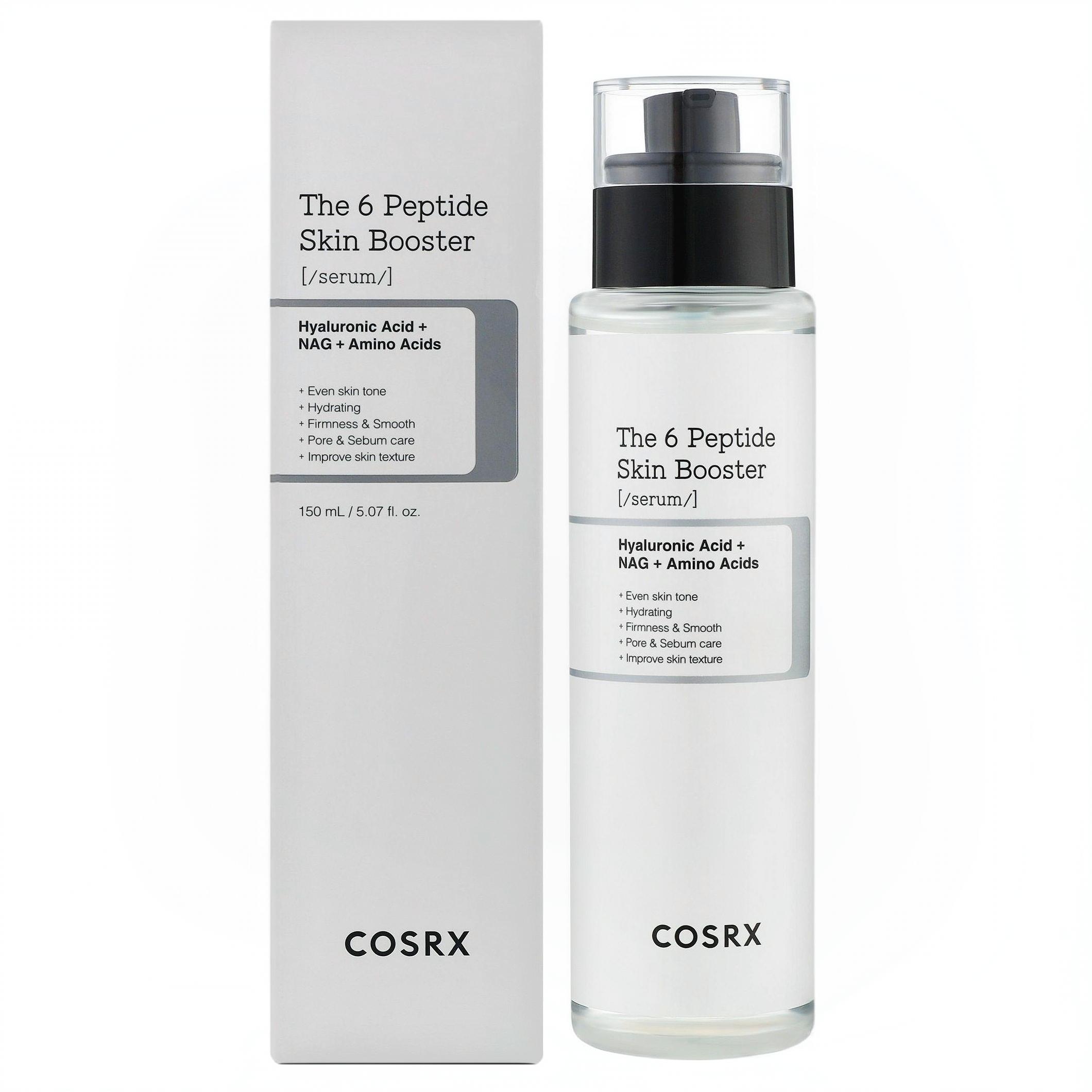 سرم تقویت کننده، مغذی، آبرسان و لیفتینگ کوزارکس مدل The 6 Peptide skin booster hyaluronic acid + NAG + Amino acids