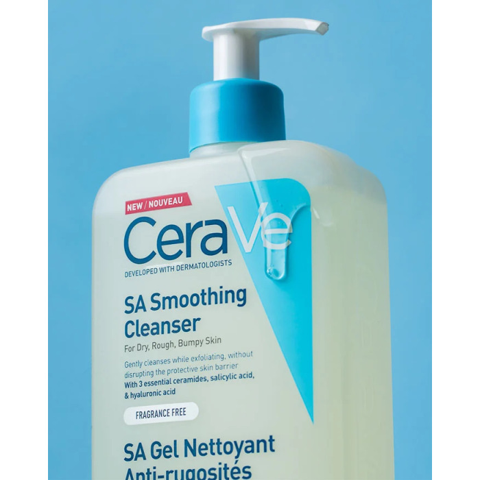 ژل شوینده لایه‌بردار، نرم‌کننده، ضدلک و ضدچروک سراوی مدل SA Smoothing cleanser SA Gel Nettoyant Anti-rugosites