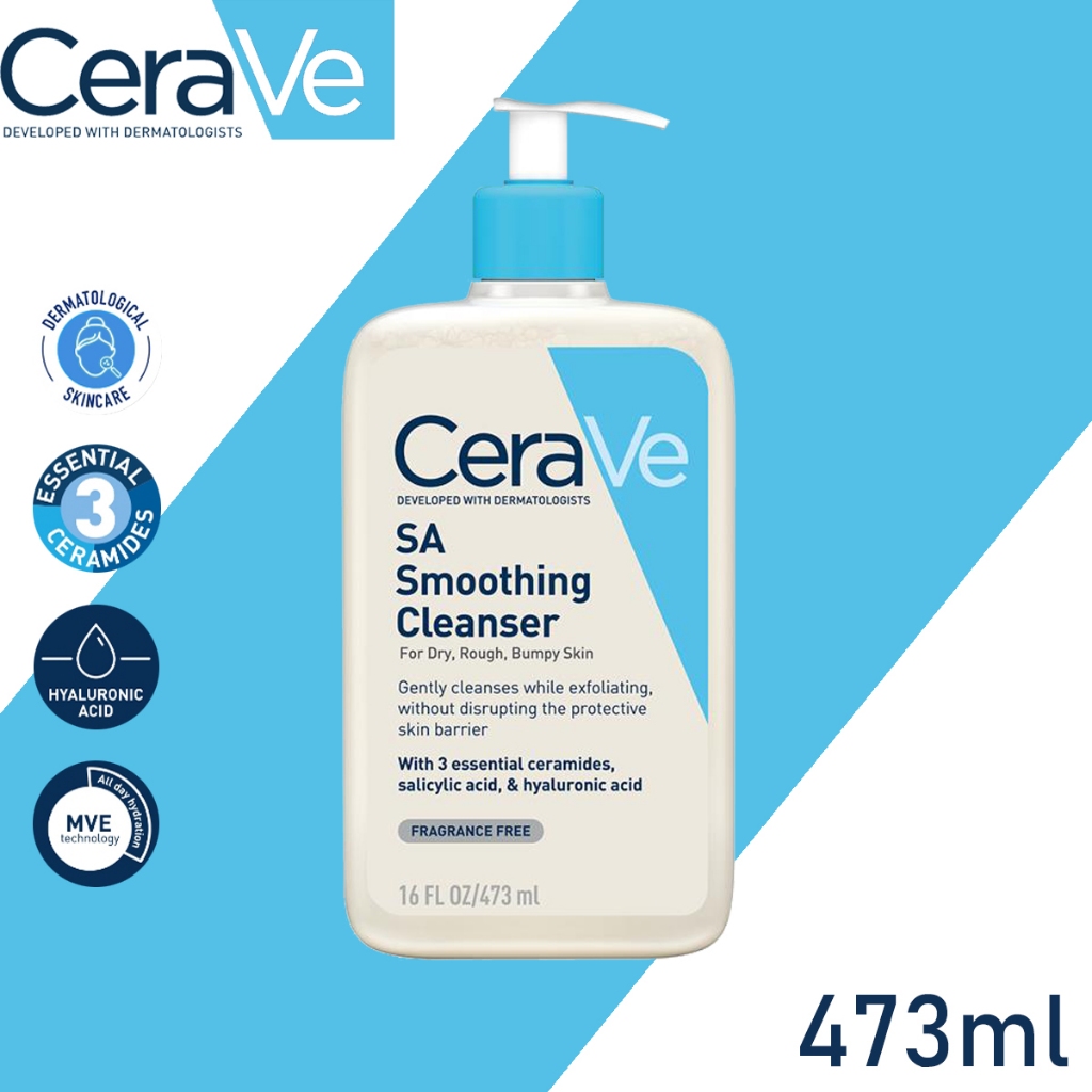 ژل شوینده لایه‌بردار، نرم‌کننده، ضدلک و ضدچروک سراوی مدل SA Smoothing cleanser SA Gel Nettoyant Anti-rugosites