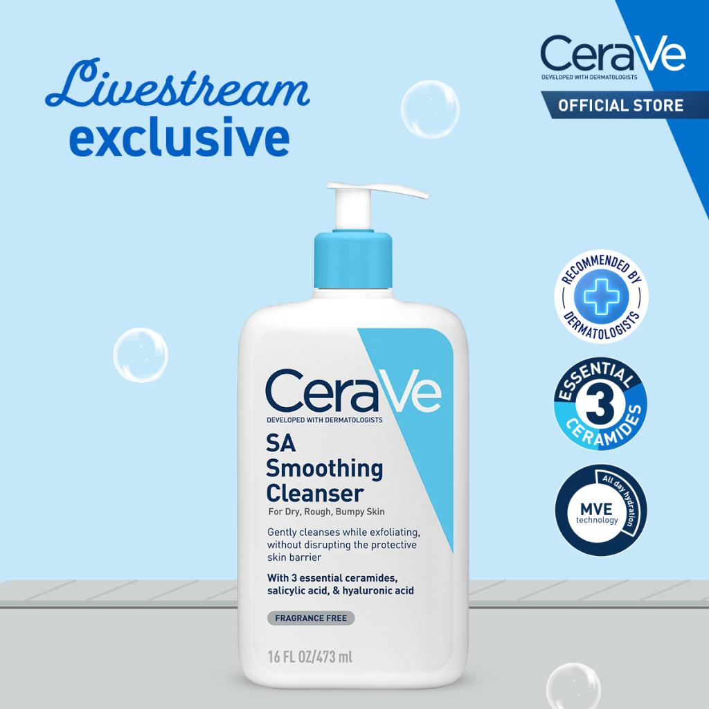 ژل شوینده لایه‌بردار، نرم‌کننده، ضدلک و ضدچروک سراوی مدل SA Smoothing cleanser SA Gel Nettoyant Anti-rugosites