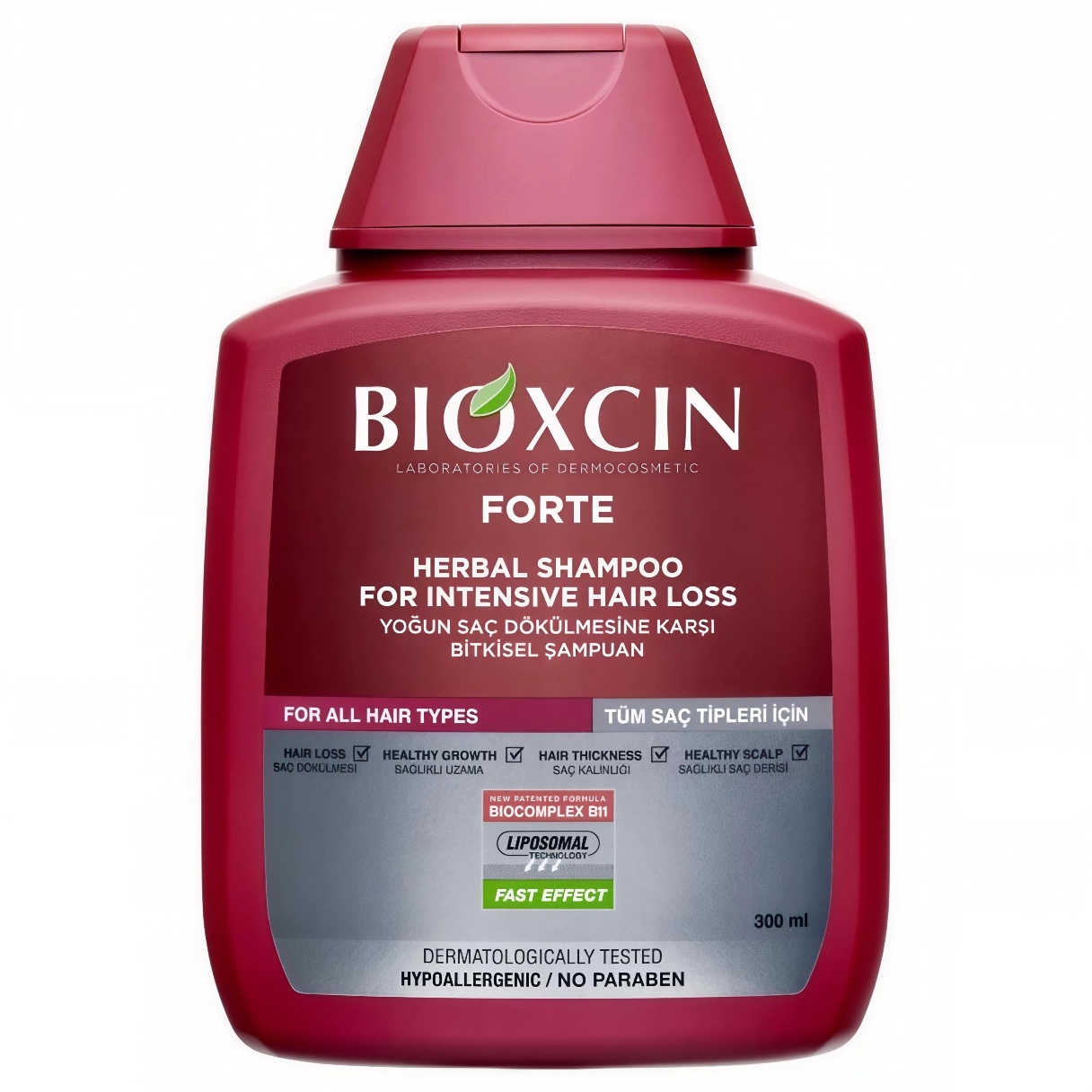 شامپو مو ضد ریزش و تقویت کننده بیوکسین مدل FORTE HERBAL SHAMPOO FOR INTENSIVE HAIR LOSS