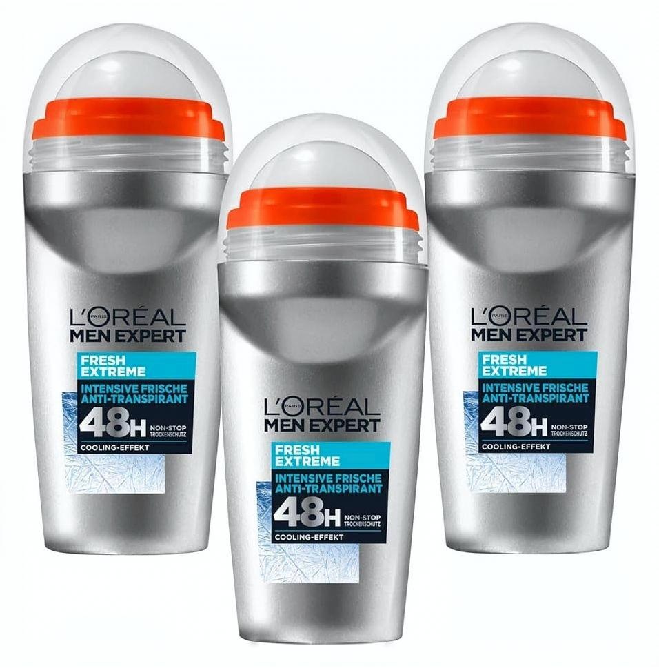 رول دئودورانت ضدتعریق مردانه لورآل مدل Fresh Extreme 48H 50ml