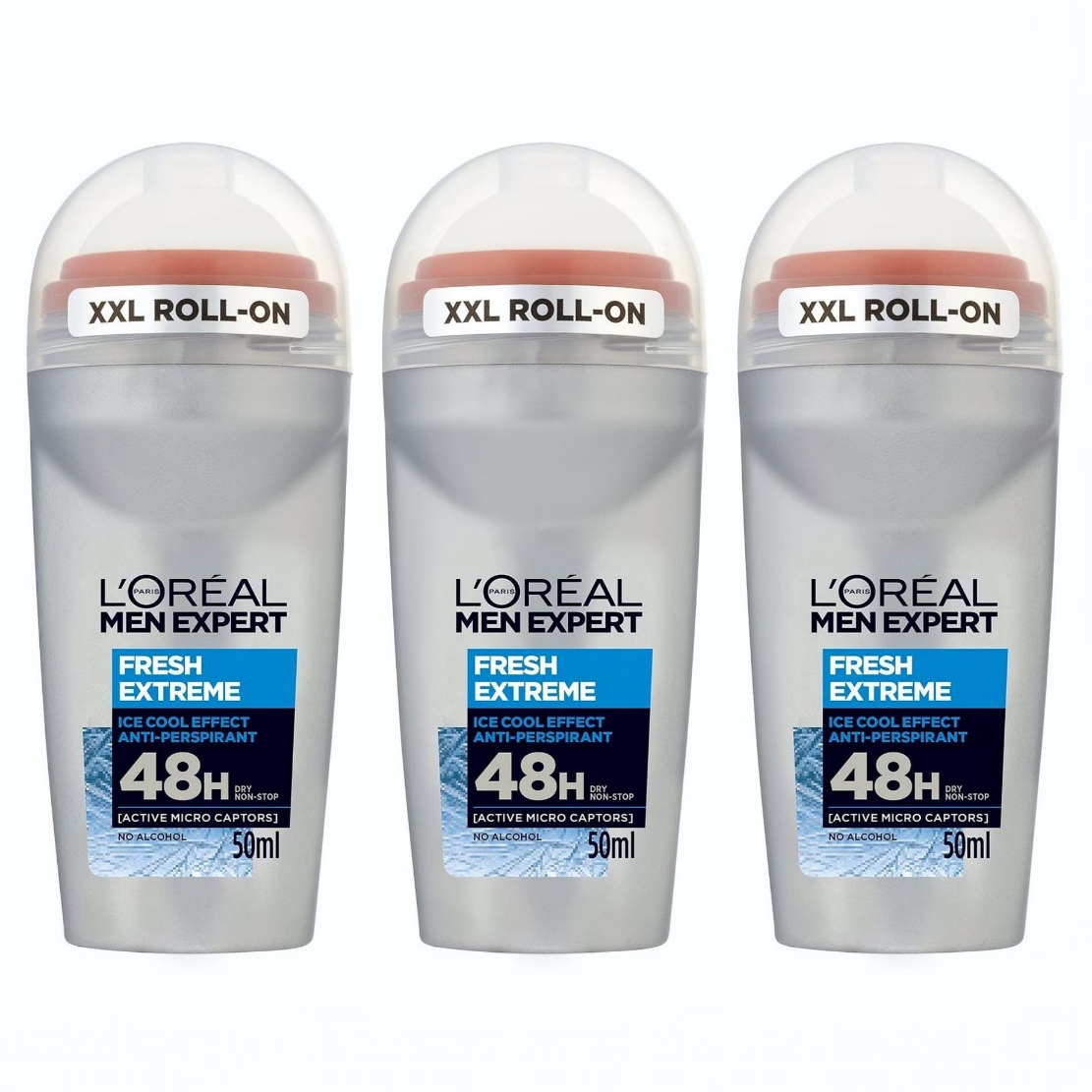 رول دئودورانت ضدتعریق مردانه لورآل مدل Fresh Extreme 48H 50ml