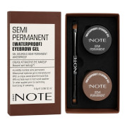 ژل و سایه ابرو ضدآب نیمه دائمی نوت مدل SEMI PERMANENT WATERPROOF EYEBROW GEL (پک چهارعددی: ژل و سایه مشکی + ژل و سایه قهوه‌ای)