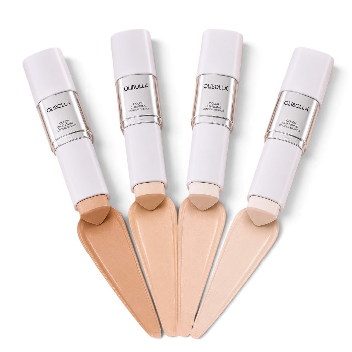 کانسیلر استیکی دوطرفه اولی‌بولا مدل Color Changing Concealer stick Full Coverage همراه با براش