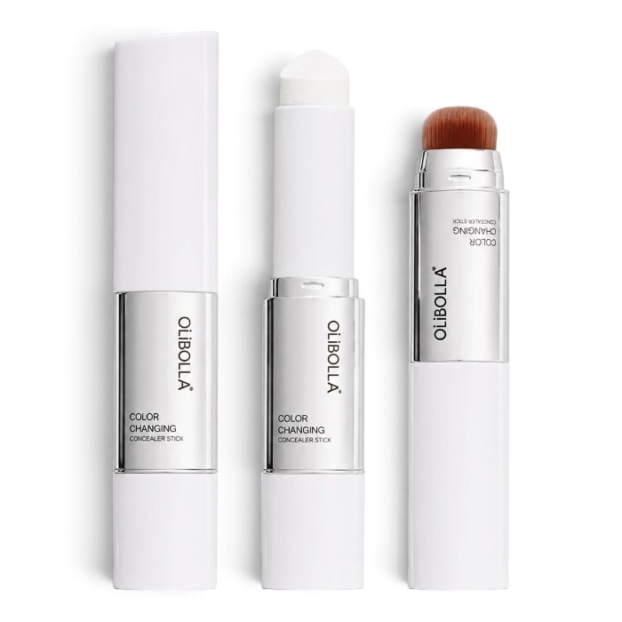 کانسیلر استیکی دوطرفه اولی‌بولا مدل Color Changing Concealer stick Full Coverage همراه با براش