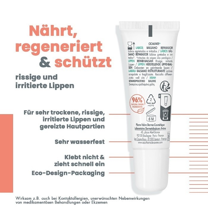 بالم لب ترمیم کننده و آبرسان اون مدل Avene cicalfate repair lip balm
