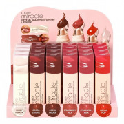 لیپ گلاس شیشه‌ای آبرسان و مغذی مور میراکل مدل crystal glaze moisturizing lip care